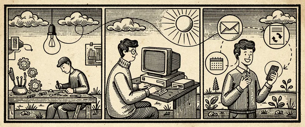 Évolution de l'informatique vers l'automatisation intelligente